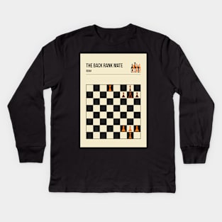 The Back Rank Mate Chess Checkmate Vintage Book Cover Poster Kids Long Sleeve T-Shirt